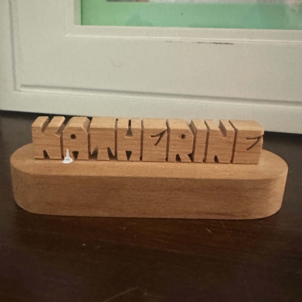Wooden Name Desk Sign - Small
